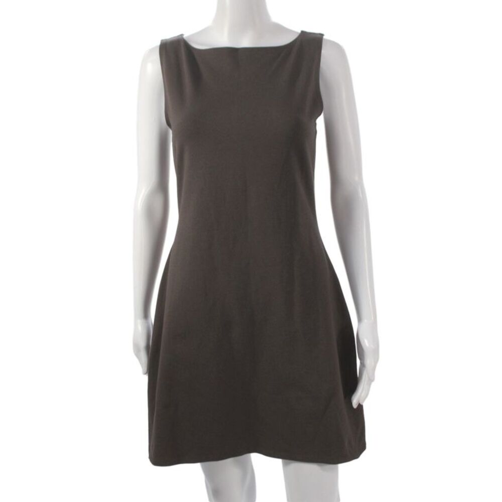 Reformation Womens Shift Tank Dress Brown Square Neck Sleeveless Short Size M